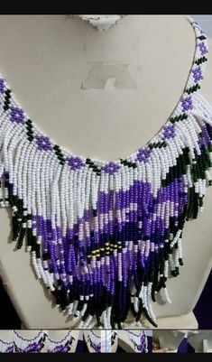 Our stylish handmade Special for You necklace that creates a flower image consisting of white, purple and lilac colors. Handmade Purple Beaded Necklace For Weddings, Handmade Purple Beads For Crafting, Purple Handmade Beads For Crafting, White Flower Beaded Necklaces For Wedding, Handmade Purple Bohemian Flower Necklace, Handmade Lavender Beads For Gifts, Handmade Bohemian Purple Flower Necklace, Purple Flower Jewelry With Colorful Beads, Adjustable Purple Flower Necklace