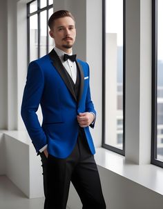 BLUE 3 PIECE TUXEDO, Wedding Stylish Suit, Blue Coat With Black Vest And Pant This is new modern Slim fit 3D Cut style which give you look slimmer and smarter. Color - Blue Tuxedo+Balck Vest And Pant Jacket and vest are lined with 100% Satin Notch Lapel, Two Pockets at bottom of jacket and one inside. Free Express Shipping all over the world. Blue Tuxedo Three-piece Suit For Party, Blue Tuxedo Blazer For Party, Fitted Blue Tuxedo For Party, Royal Blue Tuxedo Suit For Party, Elegant Royal Blue Notch Lapel Tuxedo, Elegant Fitted Blue Tuxedo, Elegant Blue Fitted Tuxedo, Blue Tuxedo Style Three-piece Suit For Wedding, Blue Tuxedo Style Blazer For Ceremonies