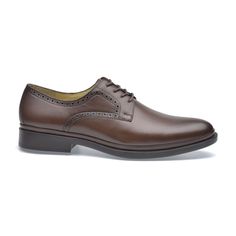 These oxfords are designed to fit ergonomically offering premium Comfort, Made of Premium soft lambskin Leather. Whole size only, please choose one number above if you usually wear half number (e.g. if your size is 7.5 then go up to 8) Made in Mexico These stylish shoes are the perfect blend of fashion and function. Manufactured with the highest quality materials, they are built to last. The comfort level of these shoes is unmatched, providing all-day support for your feet. Brown Derby Shoes With Rubber Sole For Office, Brown Goodyear Welted Derby Shoes For Office, Brown Lace-up Shoes With Goodyear Welt For Business Casual, Brown Plain Toe Oxfords For Derby, Classic Brown Leather Shoes With Ortholite Insole, Brown Plain Toe Oxfords For Business Casual, Brown Moc Toe Lace-up Shoes For Business Casual, Brown Derby Shoes With Rubber Sole For Semi-formal Occasions, Oxford Moc Toe Dress Shoes For Business Casual