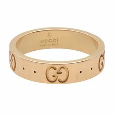 This Gucci Icon ring is crafted from 18k rose gold with engraved Gucci GG logo. Ring size 4. Width: 4mm. Look cool as a pinky ring. Great pre-owned condition. Comes with a Gucci box. Classic Gucci Engraved White Gold Ring, Classic Gucci Engraved Ring As Gift, Classic Gucci Engraved Ring For Gift, Classic Gucci Engraved Ring For Anniversary, Gucci Fine Jewelry White Gold Rings, Gucci White Gold Ring In Fine Jewelry Style, Gucci White Gold Fine Jewelry Ring, Designer Gucci Rings With Polished Finish, Gucci White Gold Luxury Ring