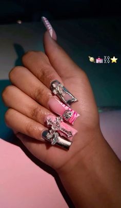 Exotic Nails, Acrylic Nails Coffin Pink, Long Square Acrylic Nails, Unique Acrylic Nails