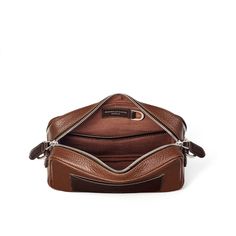 Dark Tan Leather Bag For On-the-go, Brown Calf Leather Crossbody Shoulder Bag, Luxury Brown Coated Canvas Briefcase, Brown On-the-go Shoulder Camera Bag, Everyday Brown Pouch Camera Bag, Modern Brown Crossbody Camera Bag, Classic Coated Canvas Pouch Bag, Brown Pouch Camera Bag For Everyday Use, Everyday Use Brown Pouch Camera Bag