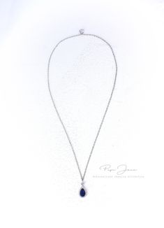 Delicate back necklace with tiny zirconia in the front and a lovely teardrop drop at the back. It is perfect for a backless or low back dress. This elegant design can be used to dress up a backless dress or even as a bridal necklace, bridesmaids necklace or a mother of bride gift. Necklace Finish: Silver Platinum plated components Hypoallergenic, lead, and nickel free. Material: AAA Cubic Zirconia Crystals, Does not have a clasp. Color of Teardrop: Navy Blue ,Peach Morganite ,Green Apple ,Aqua B Sapphire Cubic Zirconia Bridal Necklace For Wedding, Nickel-free Blue Wedding Jewelry, Formal Sapphire Pear-shaped Necklaces, Blue Teardrop Necklace With Matching Earrings, Nickel-free Blue Necklaces For Wedding, Backdrop Necklace Wedding, Diamond Necklace Wedding, Teardrop Bridal Earrings, Bridesmaid Necklace Gift