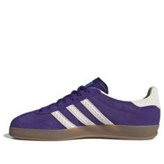 (WMNS) adidas Originals Gazelle Indoor 'Purple White' IF1806 Lavender Sporty Sneakers With Rubber Sole, Sporty Lavender Sneakers With Rubber Sole, Purple High-top Athleisure Sneakers, Sporty Lavender Sneakers With Boost Midsole, Sporty Lavender Sneakers With Cushioned Footbed, Purple Sporty Sneakers With Cushioned Footbed, Sporty Purple Sneakers With Cushioned Footbed, Adidas Gazelle Purple, Casual Purple Sneakers With Round Toe