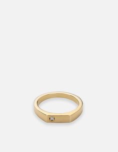 Slim Geo Ring w/Diamond, Gold Vermeil | Women's Rings | Miansai Diamond Ring Gold, Women's Rings, Back Bag, Unique Wedding Bands, Fine Earrings, Gold Diamond Rings, Cuff Earrings, Small Accessories, Leather Chain