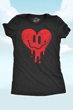 Valentine's Day just got a drip of cool with our 'Dripping Heart Face' T-Shirt! Whether you're celebrating love, nursing a heartache, or embracing self-love, this shirt's bold, melting heart design is perfect for expressing your emotions. Crafted for comfort and style, it's a must-have for those who wear their hearts not just on their sleeves but for the whole world to see. Don't let this Valentine's pass without making a statement. Get this tee now and let your heart do the talking! Dripping Heart, Melting Heart, Y2k Graphic Tees, Boys Easter Outfit, Easter Outfit For Girls, Kindness Shirt