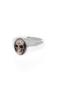 .925 sterling silver Gold alloy Handmade in USA Oval Sterling Silver Jewelry Tarnish Resistant, Oval Sterling Silver Tarnish-resistant Jewelry, Modern Silver Engraved Ring Tarnish Resistant, Timeless White Gold Sterling Silver Dome Ring, Timeless White Gold Dome Ring In Sterling Silver, White Gold Polished Skull Ring Gift, Classic Formal Skull Ring With Polished Finish, White Gold Skull Ring With Polished Finish Gift, White Gold Skull Ring With Polished Finish