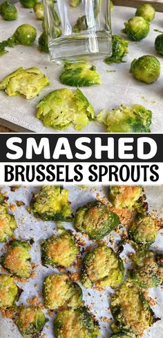 the brussel sprouts are ready to be cooked and put in the oven