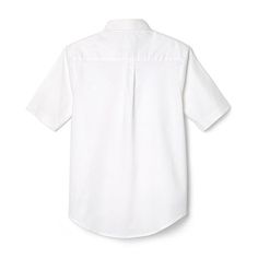 With a busy school schedule, it's essential to keep his look sharp by wearing this button-down shirt from French Toast's little and big boy collection. It's made from a wrinkle-resistant cotton-poplin with a comfortable stretch collar, chest patch pocket, short sleeves, and a back pleat for easy movement. It's the perfect style to complete his uniform.Features: Wrinkle Resistant, Stretch FabricClosure Type: ButtonFit: Regular FitNeckline: Collar NeckPockets: 1 Chest Slip PocketSleeve Length: Sho Classic Cotton School Shirt, Summer School Uniform Top, Collared Shirt For School In Summer, Collared Summer Shirt For School, Solid Cotton Shirt For School, Solid Cotton School Shirt, School Cotton Shirt With Button Closure, Preppy Button-up School Shirt, Solid Color Cotton School Shirt