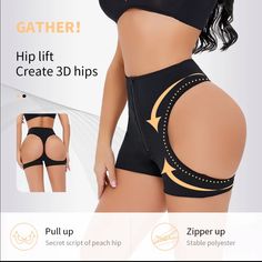 Lifts Butt While Opening Hips Up And Tightens Waist True To Size If You Like A Tight Snug Fit Order One Size Down Butt Lifter Waist Trainer Body Shaper How To Lift Your Buttocks, Firming Body Lotion, Best Waist Trainer, Slim Shapewear, Body Shapewear, Hip Lifts, Hip Ups, Gym Clothes, Body Shaper