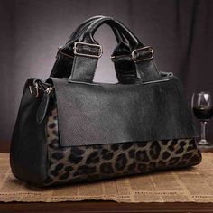 $126.99 USD Leopard Print Handbags, Leopard Print Bag, Pillow Bag, Women Handbag, Work Bags, Bracelet Patterns, Leather Handbag, Natural Leather, Hobo Bag