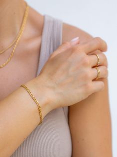 14K Gold Filled Bracelets Figaro Bracelet LINK'D THE LABEL Figaro Bracelet, Permanent Jewelry, Detailed Jewelry, Figaro Chains, Figaro Chain, Timeless Jewelry, Go Out, Out Of Style, Delicate Bracelet