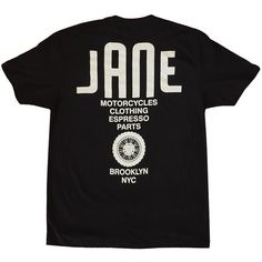 SHOP TEE SHORT SLEEVE T-SHIRT – Jane Motorcycles Building A Brand, Motorcycle Tshirts, Stepping Stone, Motorcycle Outfit, Menswear Inspired, Black Media, Small Shop, Tee Shop, Clothing Brand