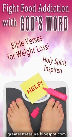 Bible Verses for Weight Loss Success! (Fight Food Addiction). Achieve weight loss success by turning to God for help! Check out these Holy Spirit Inspired Bible verses to fight food addiction. Diet Vegetarian, Inspirational Bible Verses, Way Of Life, Holy Spirit, Fat Loss, Verses