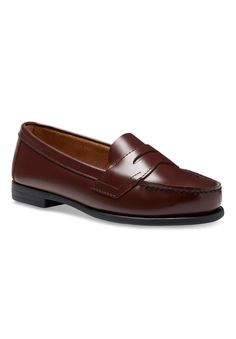 This timeless Classic penny loafer adds the perfect amount of polish to your look. Smooth, polished Leather upper offers no-fuss care. Padded OrthoLite® comfort insole with patented moisture control for breathable, all day wear. Hand-sewn from one piece of Leather wrapping around your foot, for seamless comfort, "no break-in" flexibility and long-lasting wear. Lightweight rubber outsole for slip resistance and flexibility. Heel Height: 7/8".Leather UpperUnlined LiningRubber OutsoleSlip-On availa Timeless Pieces Fashion, Penny Loafer, Boot Accessories, Leather Shops, Penny Loafers, Leather Wraps, Loafers For Women, Leather Loafers, Timeless Classic