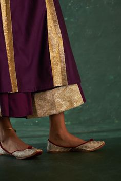 A chanderi kurta set in plush purple colour embellished with beautiful crinkled gota in front and back. Paired with gota embellished pants and dupatta, this designer ensemble is ideal for your festive celebrations. Embellished Pants, Kurta And Dupatta, Personal Shopping Service, Purple Colour, Satin Color, Kurta Set, Set For Women, Personal Shopping, Personal Stylist