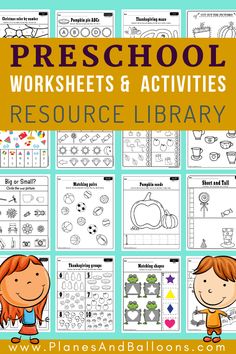 preschool worksheets and activities to help students learn how to use the printables