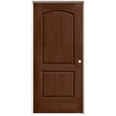 a wooden door on a white background