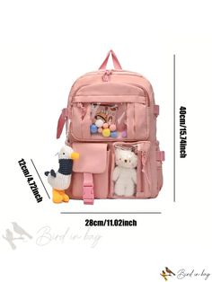 Bird in Bag - Backpack for Teenage Boys, Multi-Pocketed, High Capacity, Great for School, College, and Traveling. Student Backpack With Pockets In Nylon, Student Nylon Backpack With Pockets, Multifunctional School Backpack With Pockets, Pink Nylon Backpack With Pockets, School Backpack Shoulder Bag With Functional Pockets, School Bags With Side Pockets In Nylon, School Bags With Functional Pockets, Functional Pink Backpack With Pockets, Pink Backpack With Pockets For Outdoor Activities