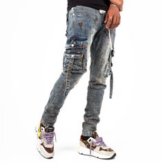 Thrt Cargo Denim Brown Copper Skinny Jeans Fitted Distressed Denim Cargo Jeans, Distressed Medium Wash Cargo Jeans, Distressed Blue Utility Bottoms, Utility Style Distressed Blue Bottoms, Blue Distressed Utility Bottoms, Utility Distressed Blue Bottoms, Distressed Brown Denim Jeans, Brown Distressed Denim Jeans, Blue Distressed Rigid Denim Cargo Jeans