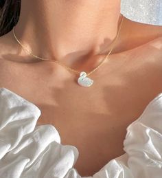 Swan Necklace, Silver Swan, Swan Princess, Princess Necklace, Necklace Opal, Necklace White, Opal Stone, Aesthetic Collage, White Opal