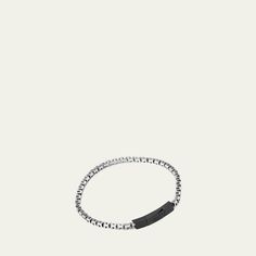 Tateossian bracelet with inspiration from ancient Greek patterns &ZeroWidthSpace;Matte rhodium-plated sterling silver Black rhodium-plated click clasp Made in United Kingdom Greek Pattern, Mens Chain Bracelet, Black Rhodium, Chains For Men, Ancient Greek, Chain Bracelet, Rhodium Plated, United Kingdom, Tops Designs