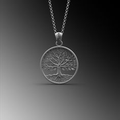 This expertly crafted SilverTree Of Life Yggdrasil Pendant necklace casts a spell of captivation on all those who wear it! A bold piece for anyone who loves Mythical Jewelry . Buy for yourself or give it as a gift for that special someone in your life! ★Item Details ◆ Material : 925K Sterling Silver ◆ Pendant Height : 1.37 inch x 3.5 cm ◆ Pendant Weight : 10 Gram ( without chain ) ◆ Bail Height : 0.39 inch x 1 cm ◆ Bail With : Suitable for up to  0.19 inch x 5.00 mm Chain ◆ Rolo Chain Thickness : 0.078 inch x 2 mm ◆ Rolo Chain Weight : 18 Inches - (45cm) = 4.50 Gr 20 Inches - (50cm) = 5Gr 22 Inches - (55cm) = 5.50 Gr 24 Inches - (60cm) = 6.05 Gr 26 Inches - (65cm) = 6.60 Gr 28 Inches - (70cm) = 7.12 Gr ◆ Foxtail Chain Thickness : 0.078 inch x 2 mm ◆ Foxtail Large Chain Weight :  28 Inches Symbolic Silver Jewelry With Laser Engraving, Symbolic Silver Laser Engraved Jewelry, Symbolic Laser Engraved Silver Jewelry, Symbolic Silver Tree Of Life Jewelry, Symbolic Silver Jewelry With Tree Of Life, Symbolic Tree Of Life Round Pendant Jewelry, Adjustable Jewelry With Tree Of Life Round Pendant, Adjustable Tree Of Life Round Pendant Jewelry, Adjustable Round Pendant Jewelry With Tree Of Life