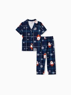 Blue Christmas family pajamas for mom, dad, kids and pets.
* Includes 1 romper or 1 top per size
* Moisture-wicking and breathable
* Suitable for casual wear
* Short sleeves
* Imported
* Available in different sizes
* Neckline: Round neck
* Sleeves: Short sleeves
* Style: Casual
* Fit: Regular
* Length: Regular
* Source of goods: Domestic
* Supplier: PatPat Christmas Pajama Shorts, Comfy Blouse, Family Pajama Sets, Matching Christmas Pajamas, Baby Size Chart, Christmas Pajama Set, Comfy Jumpsuits, Matching Sweaters, Family Christmas Pajamas