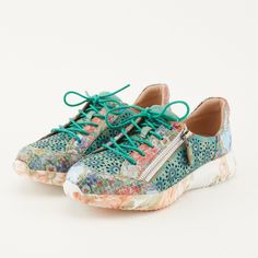 TURQUOISE MULTI Artistic Shoes, Metallic Pattern, Spring Step Shoes, Lightweight Sneakers, Best Sneakers, Artist Style, Lace Up Heels, Comfortable Shoes, Me Too Shoes