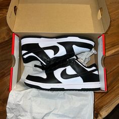 Nike Dunk Low Pandas White/Black Size 7 Women / 5.5 Men Size On Tag: 7 Woman Or 5.5 Men 100% Authentic Trusted Seller Carefully Shipped New In Original Packaging Never Used If You Have Any Questions Please Ask Before Purchasing! Sales Are Final And I Want Both Of Us Have A Good Experience. Sporty Black And White Leather Sneakers, Classic Black And White Low-top Sneakers, Casual Black And White Leather Custom Sneakers, Classic Black Nike Custom Sneakers, Classic Black Custom Nike Sneakers, Custom Black And White Low-top Leather Sneakers, Custom Black And White Leather Low-top Sneakers, Black Low-top Custom Sneakers, Black And White Low-top Leather Custom Sneakers