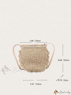 Bird in Bag - Handmade Woven Straw Shoulder Bag - Perfect for Summer Beach Travels Casual Beige Pouch Beach Bag, Summer Woven Pouch Bag, Summer Woven Pouch Shoulder Bag, Summer Beige Crochet Pouch Bag, Casual Woven Pouch Beach Bag, Casual Straw Pouch Bag, Casual Natural Color Crossbody Beach Bag, Casual Natural Crossbody Beach Bag, Casual Sand Colored Woven Crochet Bag