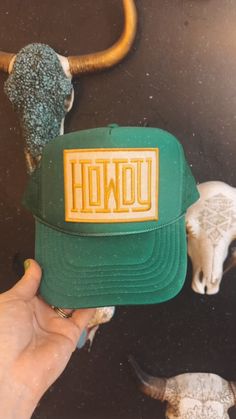 Hand Made Trucker Hat Large Embroidered HOWDY Patch Otto 35-165 Foam From Mesh Back Trucker Hat Made To Order - Please Allow 7-10 To Make & Process Embroidered Trucker Hats, Women’s Trucker Hats, Trendy Trucker Hats, Turquoise Decor, Kids Graphics, Kimono Duster, Wild Rag, Hat Patches, Golden Jewelry