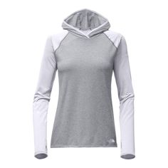 The North Face Reactor Hoodie Women's Functional Hoodie With Adjustable Hood For Workout, Nylon Athleisure Hoodie, Technical Long Sleeve Hoodie For Running, Functional Moisture-wicking Hoodie For Workout, Functional Moisture-wicking Workout Hoodie, White Hooded Activewear For Outdoor, White Hooded Outdoor Activewear, Technical Running Hoodie, White Functional Hoodie For Light Sports