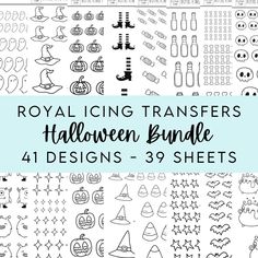 royal icing transferers halloween bundle