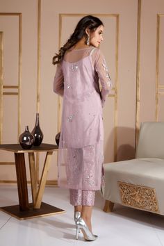 Camila | Pakistani Designer Outfit | Sarosh Salman Elegant Straight Kurta Palazzo Set With Sequins, Elegant Sequined Straight Kurta Palazzo Set, Elegant Sequined Palazzo Set With Straight Kurta, Elegant Palazzo Set With Sequins And Straight Kurta, Sequin Straight Kurta Sets, Designer Wear Sequin Straight Kurta Set, Eid Party Palazzo Set With Pearl Embroidery, Palazzo Set With Pearl Embroidery For Eid Party, Pearl Embroidered Palazzo Set For Eid Party