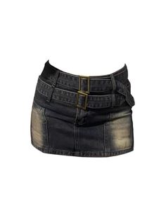 Buy Grunge Belted Denim Skirt for only $42.89 at Shoptery! Free Shipping! Fitted Grunge Mini Skirt With Pockets, Fitted Black Denim Skirt With Belt Loops, Fitted Denim Grunge Skirt, Fitted Denim Skirt In Grunge Style, Fitted Denim Black Skort, Black Fitted Denim Skort, Fitted Black Denim Skort, Fitted Dark Wash Skirt With Belt Loops, Fitted Mini Length Denim Skirt With Belt Loops