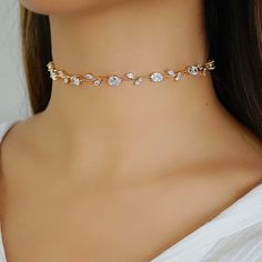 Luxury Choker, Valentina Rose, Statement Choker, Prom Jewelry, Forever Jewelry, Choker Set, Rhinestone Choker, Jewelry Fashion Trends