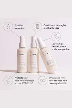 OUAI's Leave-In Conditioner & Heat Protectant Spray is a game-changer for hair care enthusiasts! With its multitasking formula, it detangles, hydrates, and protects your hair from heat damage in one effortless step. Infused with signature ingredients that fight frizz and boost shine, it’s like a magic potion for your locks. Suitable for all hair types, this lightweight spray leaves your hair smooth, manageable, and ready to face the heat. 
.
.
#hairprotectant #heatspray #ad #paidlink #ouai Ouai Leave In Conditioner, Heat Spray, Detangling Spray, Spray Conditioner, Heat Protectant Spray, Hair Smooth, Magic Potion, Detangler Spray, Heat Protectant