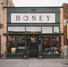 the front of a store that sells honey