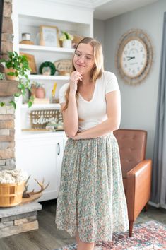 This is a skirt that falls below the knee and features pleats and a floral pattern. If you are wanting a skirt that evokes a sense of joy and movement as the seasons change from winter to spring this is it! This is a fun and trendy skirt with a floral pattern which might be the perfect addition to your wardrobe! Spring Skirt, Winter To Spring, Seasons Change, Trendy Skirts, Spring Skirts, The Seasons, Changing Seasons, The Knee, Floral Pattern