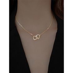 Category:Necklaces; Season:Spring,Summer,Fall,Winter; Gender:Women's; Quantity:1PC; Style:Outdoor,Daily,Modern,Fashion,Contemporary; Jewelry Type:necklace; Occasion:Street,Park,Weekend,Outdoor,Daily,Holiday,Dailywear; Material:Alloy; Color:Gold,Silver; Age Group:Adults; Pattern:Heart; Front page:FF; Listing Date:08/22/2023; Production mode:External procurement Trendy Heart Choker Necklace For Valentine's Day, Double Heart Necklace For Party, Minimalist Necklaces For Valentine's Day Party, Trendy Double Heart Charm Necklace, Minimalist Clavicle Chain Necklace For Valentine's Day, Valentine's Day Clavicle Chain Choker Necklace, Adjustable Chain Heart Necklace For Party, Heart Necklace With Adjustable Chain For Party, Trendy Double Heart Clavicle Necklace