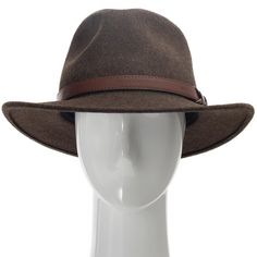 Classic Wool Felt Hat For Winter, Classic Winter Travel Hats, Classic Brimmed Felt Hat For Travel, Classic Fur Felt Hat For Travel, Brown Wool Fedora, Classic Winter Hat Bands For Travel, Brown Wool Fedora With Curved Brim, Wide Brim Wool Fedora For Winter, Classic Winter Felt Hat For Everyday