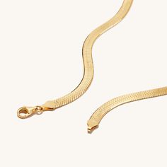 18k Gold | 925 Silver Product ID 454 Gold Plated Snake Shaped Necklace With Adjustable Chain, Gold-tone Tarnish Resistant Snake Chain Necklace, Yellow Gold Snake Chain Bracelet With Adjustable Chain, 14k Gold Snake Chain Necklace With Lobster Clasp, Mejuri Necklace, Snake Choker Necklace, Snake Choker, Gold Herringbone Chain, Herringbone Chain