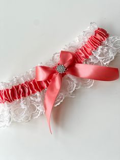 Coral Wedding Bridal Garter Set, Wedding Garters, Garter set, keepsake garter, toss garter Elegant White Bridal Set, Elegant Pink Bridal Sets For Gifts, Elegant Pink Bridal Sets For Gift, Elegant Pink Bridal Sets For A Gift, Elegant Pink Bridal Sets As Gift, Elegant Adjustable Bridal Accessories For Marriage, White Wedding Jewelry With Flower Decoration, White Flower Decoration Wedding Jewelry, Elegant Bridal Belt With Flower Decoration For Wedding