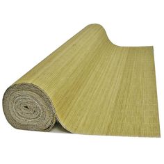 a roll of bamboo mat on white background