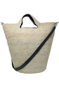 Tall Bag – Sensi Studio Beige Straw Bag With Woven Leather Top Handle, Chic Jute Crochet Bag With Leather Handles, Chic Crochet Jute Bag With Leather Handles, Chic Woven Leather Top Handle Beach Bag, Chic Woven Top Handle Beach Bag, Chic Handwoven Natural Fiber Bucket Bag, Top Handle Woven Jute Bag, Top Handle Woven Jute Shoulder Bag, Top Handle Jute Bag With Woven Leather