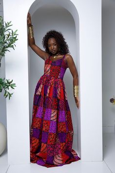 Beauty And Style 🔥 Discover the beauty of African culture and fashion with our exquisite African Ankara dresses. These vibrant and stylish dresses are a celebration of rich African heritage, featuring intricate Ankara prints and elegant designs. Whether you're dressing up for a special occasion or simply want to make a statement, our maxi dresses are the perfect choice. Embrace the bold colors, patterns, and craftsmanship that make each dress a unique piece of art. Step into the world of Africa Printed Maxi Dress For Wedding, Traditional Sleeveless Maxi Dress For Festive Occasions, Traditional Sleeveless Festive Maxi Dress, Traditional Sleeveless Maxi Dress For Festivals, Printed Floor-length Maxi Dress For Festivals, Elegant Multicolor Maxi Dress For Festivals, Multicolor Batik Print Dress For Party, Traditional Printed Floor-length Maxi Dress, Multicolor Batik Print Party Dress