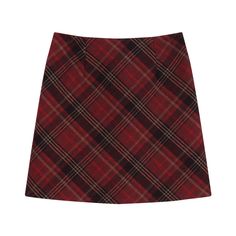 Olivia Mark - Vintage Red Plaid Wool A-Line Skirt - High-Waisted Grid Print Short Skirt with Bodycon Fit Red Plaid Skirt, Christmas Skirt, Grid Print, Plaid Mini Skirt, Red Outfit, Plaid Skirt, Green Skirt, Plaid Skirts, Short Skirt