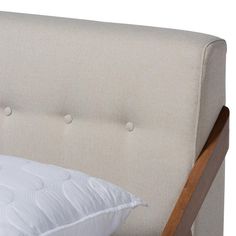 Baxton Studio Sante Mid-Century Modern Light Beige Fabric Upholstered Wood King Size Platform Bed FredCo theFredCo Lines And Angles, King Size Platform Bed, Stylish Outdoor Furniture, Full Size Platform Bed, Queen Size Platform Bed, Modern Platform Bed, King Platform Bed, Beige Bed, Mid Century Modern Lighting