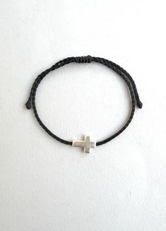 Cross bracelet men Christian gift women Cross jewelry Catholic Orthodox Christian bracelet Religious gift Faith bracelet Protection jewelry Perfect for any family member Materials: -999 antique silver plated charm -waxed polyester cord Spiritual Sterling Silver Braided Bracelet Gift, Black Sterling Silver Braided Bracelet Gift, Silver Friendship Bracelets With Waxed Cord As Gift, Minimalist Silver Braided Bracelet With Adjustable Cord, Silver Minimalist Braided Bracelet With Adjustable Cord, Nickel-free Silver Braided Bracelet For Friendship, Silver Sterling Braided Bracelet With Sliding Knot, Sterling Silver Braided Bracelet With Sliding Knot, Spiritual Silver Friendship Bracelets With Sliding Knot